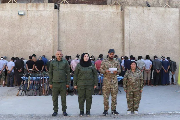 تلاوة البيان الختامي لعملية أمن الشعوب بالحسكة (الإدارة الذاتية)