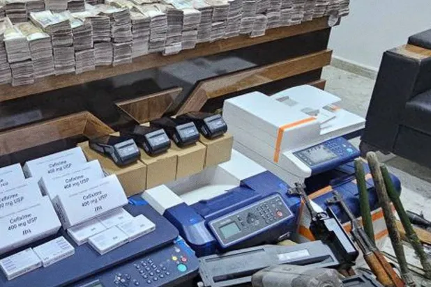 المسروقات التي ضبطت في الميدعاني بريف دمشق (الإخبارية السورية)