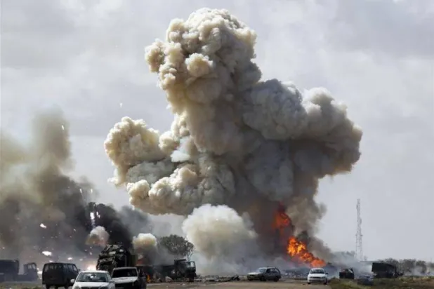 انفجار سابق في ليبيا (أرشيفية - رويترز)