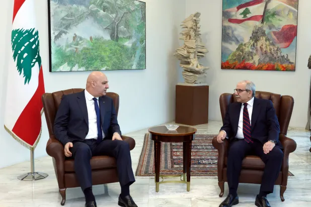 رئيس الجمهورية جوزيف عون مجتمعاً برئيس الحكومة نواف سلام (رئاسة الجمهورية)