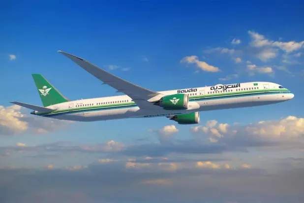 طائرة تابعة لـ«الخطوط السعودية»... (الموقع الرسمي)