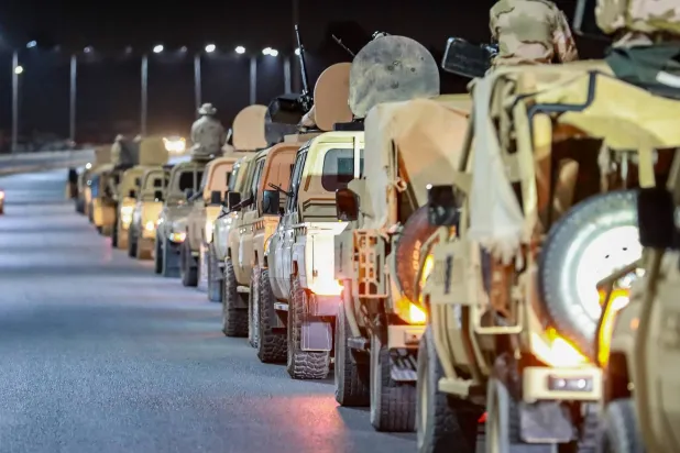 صورة وزعها الجيش الوطني لانتشار قواته في سبها بالجنوب