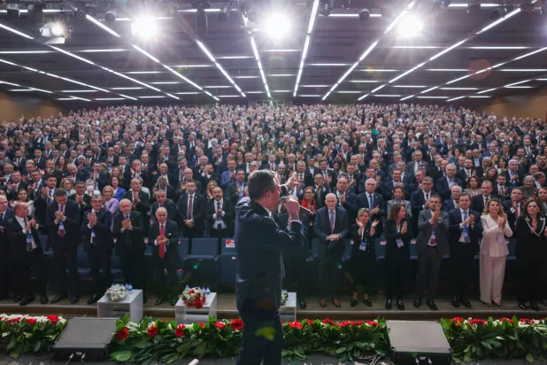 جانب من المؤتمر العام الـ38 لحزب الشعب الجمهوري في نوفمبر 2023 الذي تنظر المحكمة بطلانه (حساب الحزب في «إكس»)