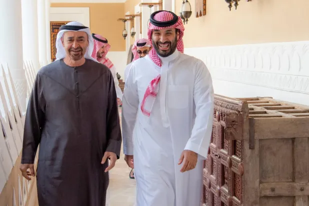 Suudi Arabistan Veliaht Prensi dün Riyad'da BAE Devlet Başkanı'nı kabul etti (SPA)