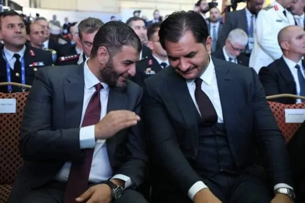 صدام حفتر وعماد الطرابلسي خلال مشاركتهما في معرض «ساها إكسبو 2024» في تركيا (إعلام ليبي)