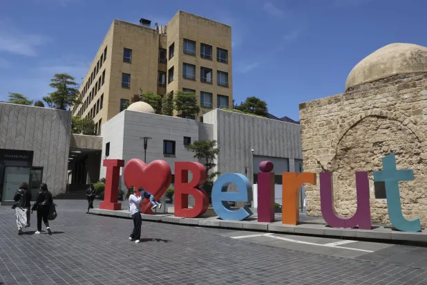 صورة عامة من وسط مدينة بيروت (رويترز)
