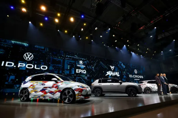 Volkswagen holds a media preview ahead of the IAA Munich auto show, in Munich, Germany, September 7, 2025. REUTERS/Kai Pfaffenbach 