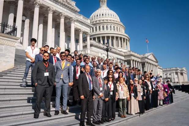 جانب من المشاركين في الفعالية التي نظمها «مركز واشنطن للدراسات اليمنية» في العاصمة الأميركية (الشرق الأوسط)