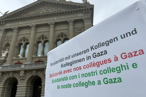Swiss Medics Start Hunger Protest over Gaza Outside Parliament
