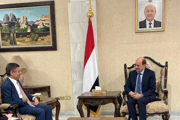 وزير الخارجية اليمني شائع الزنداني يلتقي السفير الأميركي ستيفن فاغن (سبأ)