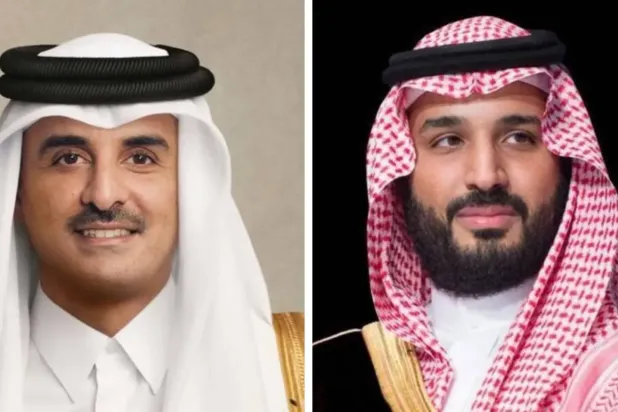 Suudi Arabistan Veliaht Prensi Muhammed bin Selman (SPA) ve Katar Emiri Şeyh Tamim bin Hamad (QNA)