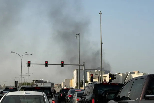 İsrail saldırısı sonrasında Doha'da meydana gelen patlamaların ardından dumanlar yükseliyor (Reuters)