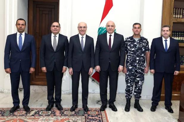الرئيس جوزيف عون يستقبل وزير الداخلية وقيادات أمنية في القصر الجمهوري (الرئاسة اللبنانية) 