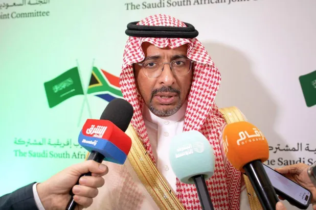 وزير الصناعة والثروة المعدنية السعودي يتحدث إلى الصحافيين (تركي العقيلي)