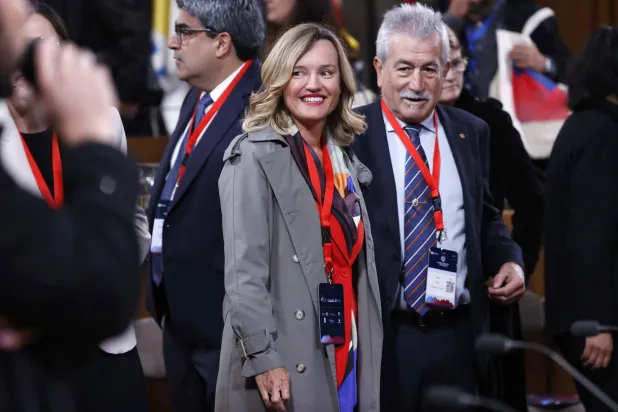 أليغريا تشغل أيضاً منصب وزيرة التعليم والرياضة (إ.ب.أ)