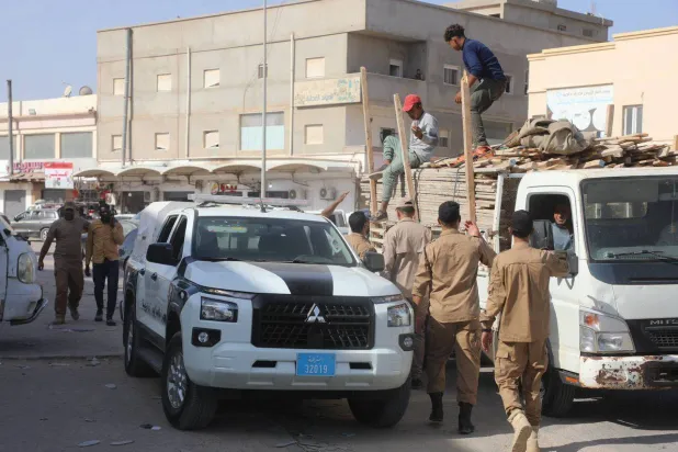 جانب من حملة لضبط المهاجرين في شرق ليبيا (جهاز مكافحة الهجرة غير الشرعية)