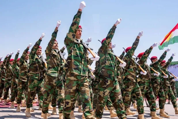 استعراض سابق لعناصر «البيشمركة» (موقع كردستان24)