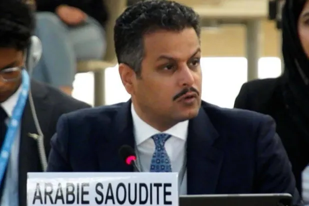 السفير عبد المحسن بن خثيلة المندوب الدائم للمملكة لدى الأمم المتحدة والمنظمات الدولية في جنيف (الشرق الأوسط)