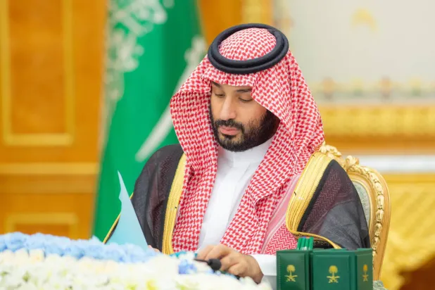 ولي العهد السعودي مترئساً جلسة مجلس الوزراء في الرياض الثلاثاء (واس)