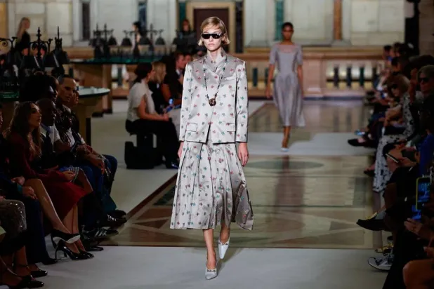  A model presents a creation from the Tory Burch Spring/Summer 2026 collection during New York Fashion Week in New York City, US, September 15, 2025. (Reuters)