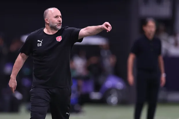 جمال بلماضي مدرب فريق الدحيل القطري (تصوير: سعد العنزي) 