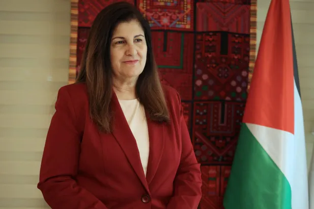 وزيرة خارجية فلسطين فارسين أغابيكيان (أ.ف.ب)