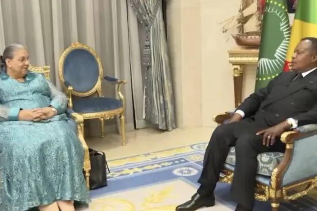 رئيس الكونغو دينيس ساسو نغيسو يلتقي المبعوثة الأممية (البعثة الأممية) 