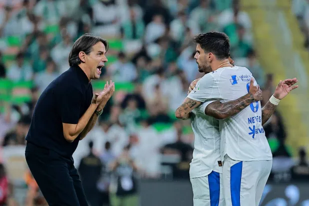 إنزاغي مدرب الهلال قال إنه يشعر بالمرارة لعدم الانتصار (رويترز) 