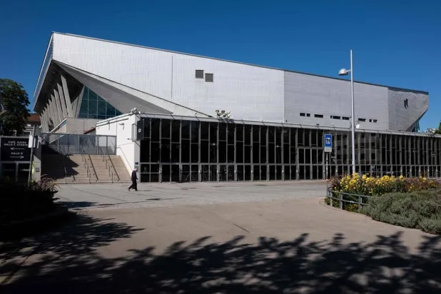 The Wiener Stadthalle is seen on September 19, 2025, in Vienna. (AFP)