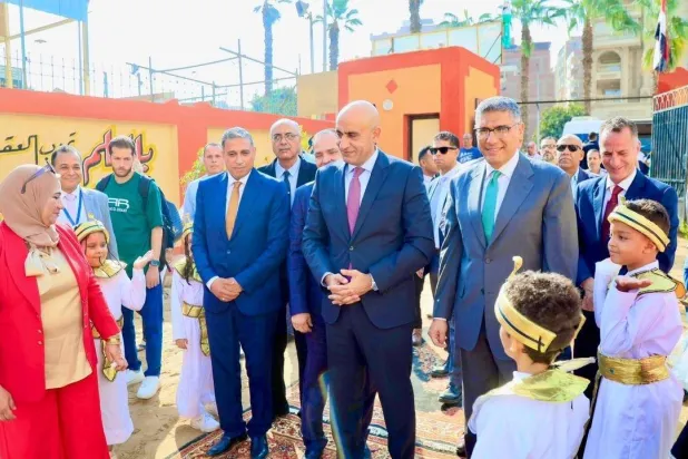 وزير التعليم المصري خلال افتتاح عدد من المدارس الجديدة في البلاد (وزارة التربية والتعليم)