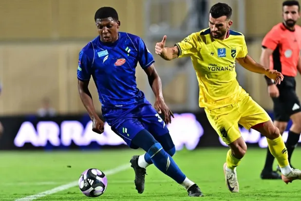 من مباراة الحزم والفتح (الدوري السعودي)