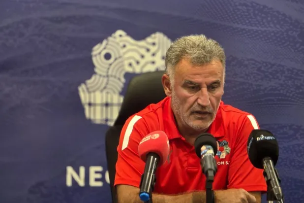 كريستوف غالتييه خلال المؤتمر الصحافي (الشرق الأوسط)