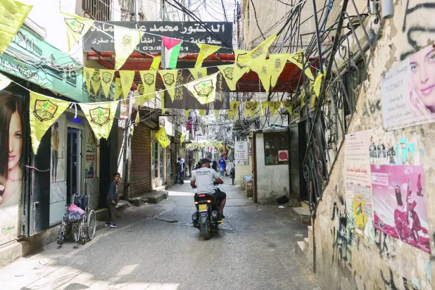 جانب من مخيم شاتيلا للاجئين الفلسطينيين بجنوب بيروت (أرشيفية - أ.ف.ب)