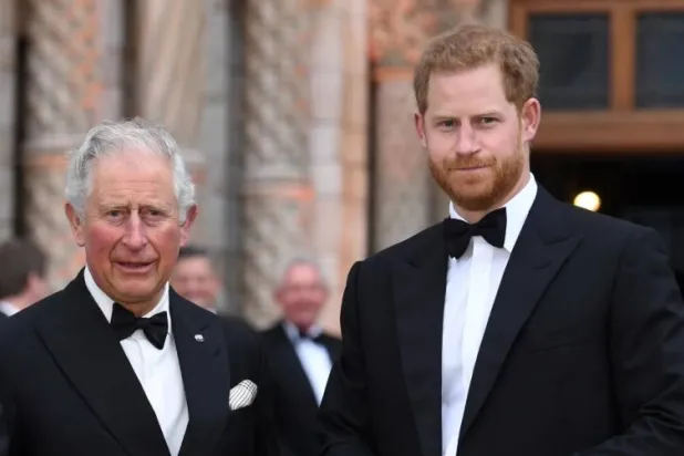 الملك تشارلز ونجله هاري (أرشيفية- أ.ف.ب)