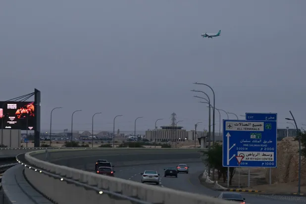 صورة التُقطت خلال أولى رحلات «مترو الرياض»... (الشرق الأوسط)