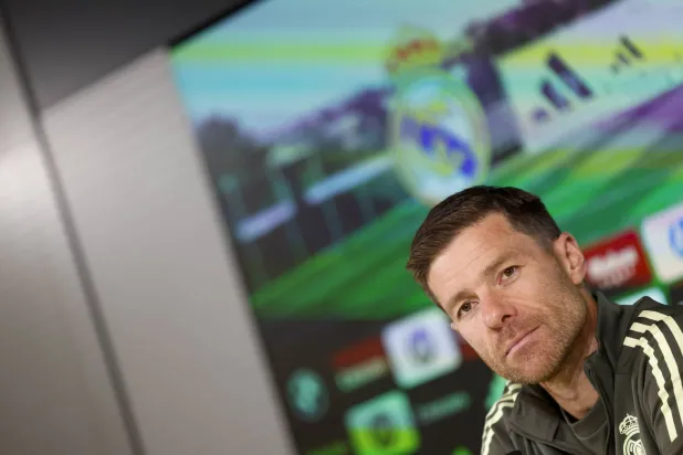 تشابي ألونسو مدرب ريال مدريد (إ.ب.أ)