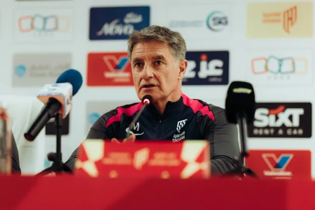 غونزاليس خلال المؤتمر الصحافي (الشرق الأوسط)