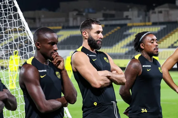 بنزيمة في آخر تدريباته مع الاتحاد (موقع النادي)