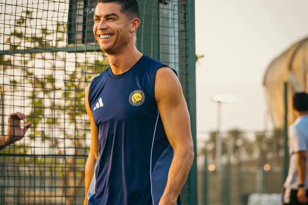 رونالدو خلال آخر تدريبات النصر (نادي النصر)