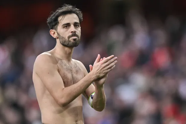 البرتغالي برناردو سيلفا نجم مان سيتي (إ.ب.أ)