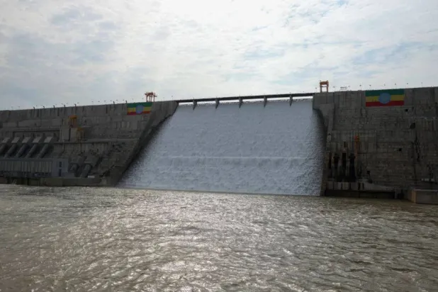 سد النهضة الإثيوبي بعد تدشينه رسمياً (إ.ب.أ)