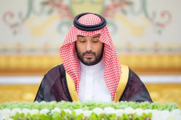 الأمير محمد بن سلمان ولي العهد السعودي مترئساً جلسة مجلس الوزراء في الرياض الثلاثاء (واس)