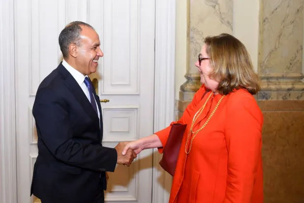 وزير الخارجية المصري بدر عبد العاطي يستقبل مدير عام القوة المتعددة الجنسيات في سيناء (الخارجية المصرية)