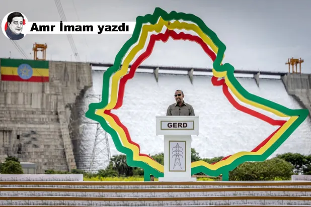 Etiyopya Başbakanı Abiy Ahmed, Büyük Etiyopya Rönesans Barajı'nın açılış töreninde konuşma yapıyor, 9 Eylül 2025 (AFP)