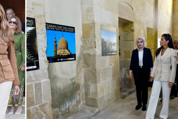 مناسبتان رسميتان… أهداف وألوان مختلفة… والجاكيت واحد (إ.ب.أ +رويترز)