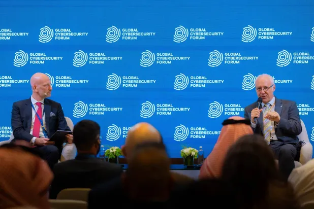 A scene from the Global Cybersecurity Forum in Riyadh on Wednesday (Forum account on X) 