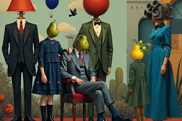 كلّ رأس قناع من فاكهة أو آلة وكلّ فرد مسرح لدور مفروض (مايا آرت سبايس)