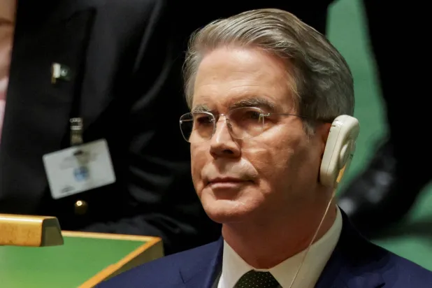 سكوت بيسنت في الدورة الـ80 للجمعية العامة للأمم المتحدة بنيويورك 23 سبتمبر 2025 (رويترز)