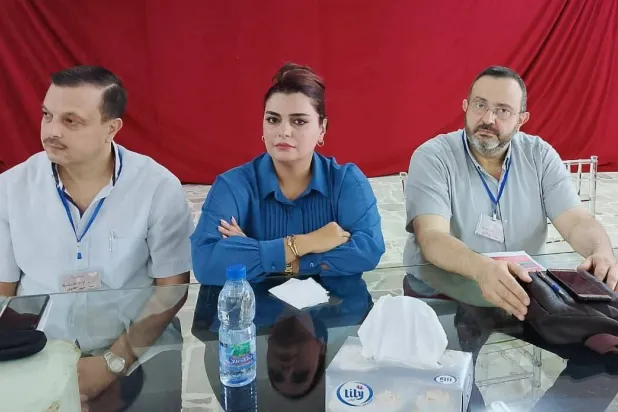 من أجواء الاجتماعات الخميس بين الهيئات الناخبة والمرشحين لمجلس الشعب في سوريا (اللجنة العليا)