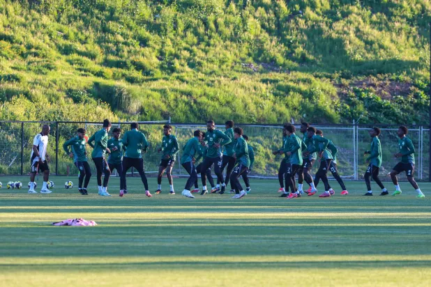 جانب من تحضيرات الأخضر للشباب لمواجهة نيجيريا (المنتخب السعودي)